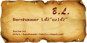 Bernhauser László névjegykártya