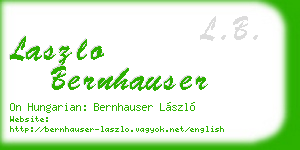laszlo bernhauser business card